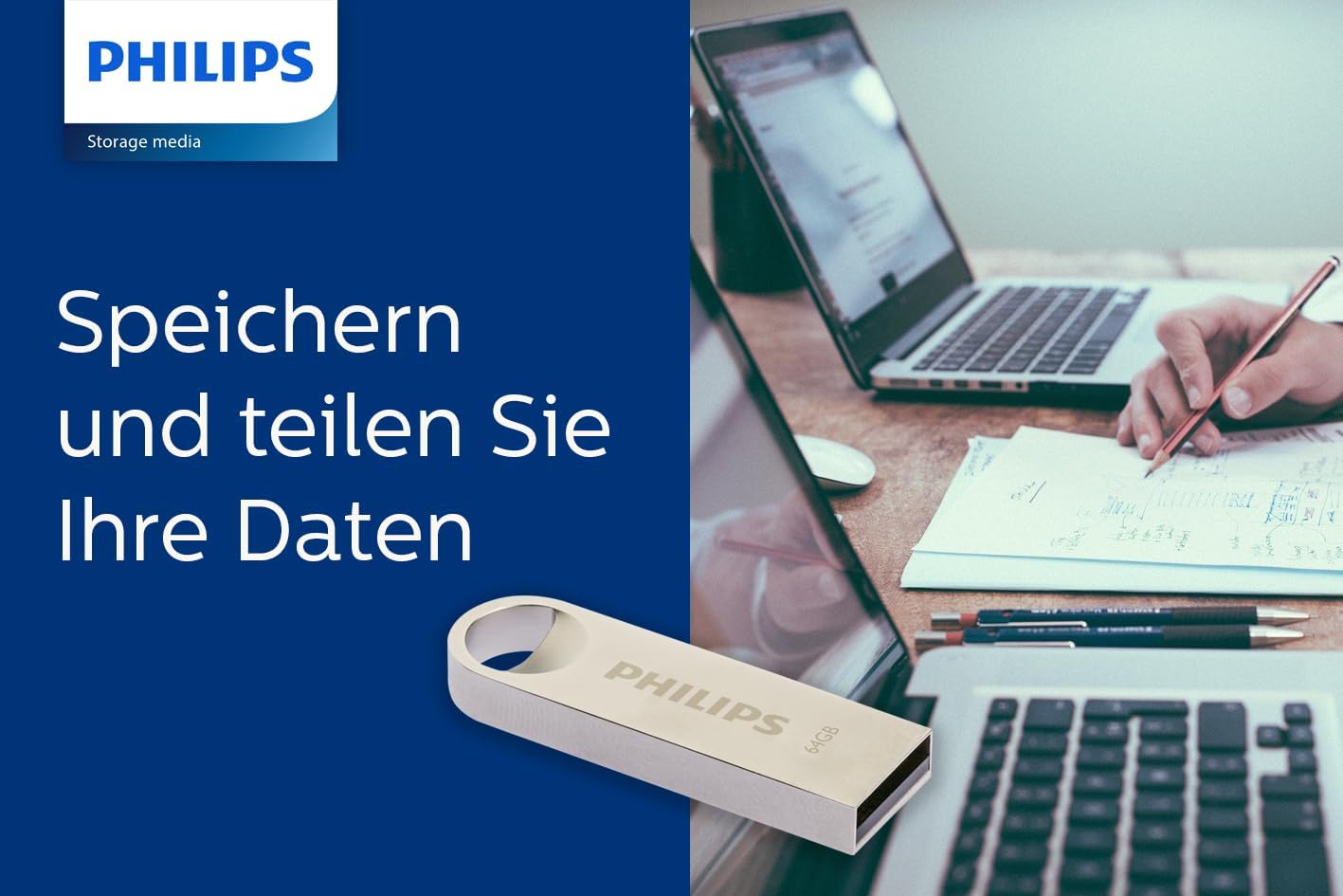 Philips Moon Edition High Speed 2.0 USB - stick 16 GB voor PC, laptop, computer, leessnelheid tot 20 MB/s, aluminium, sleutelhanger - NLMAX