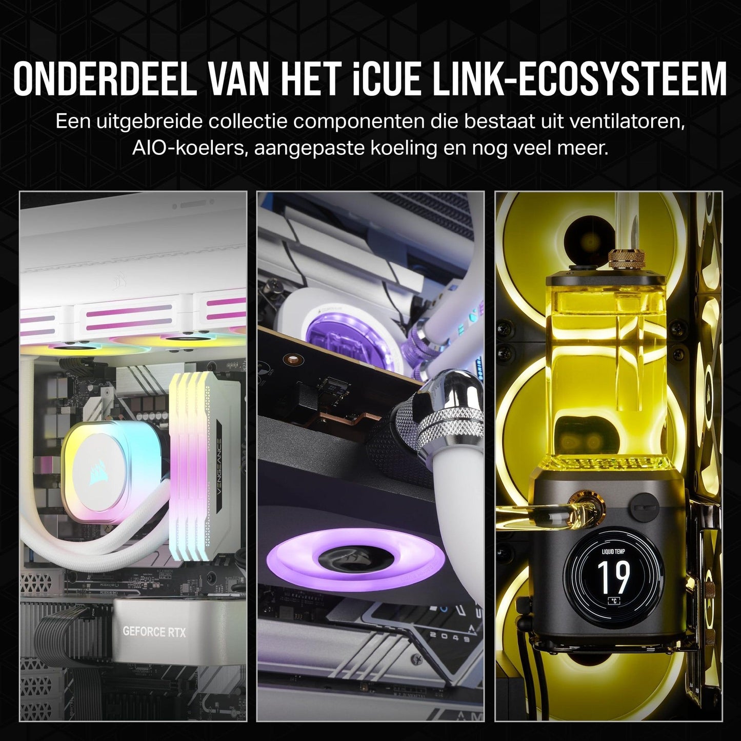 CORSAIR iCUE LINK QX120 RGB 120mm Magnetische Koepel RGB Ventilator - Uitbreidingsset - Wit - NLMAX