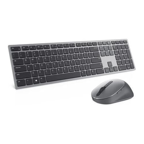 DELL KM7321W toetsenbord RF-draadloos + Bluetooth AZERTY Belgisch Inclusief muis Grijs, Titanium - NLMAX