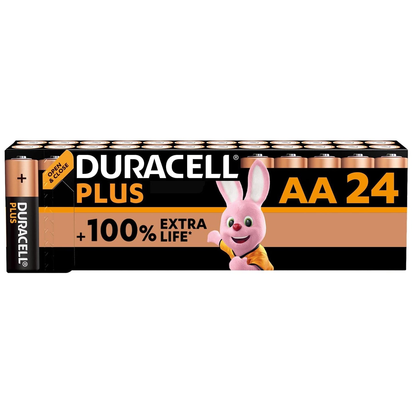 Duracell Plus AA-batterijen (24 stuks) - 1,5V-alkaline batterijen - Gaan tot 100% langer mee - Betrouwbaar voor dagelijks gebruikte apparaten - 0% plastic verpakking - 10 jaar te bewaren - LR6 MN1500 - NLMAX