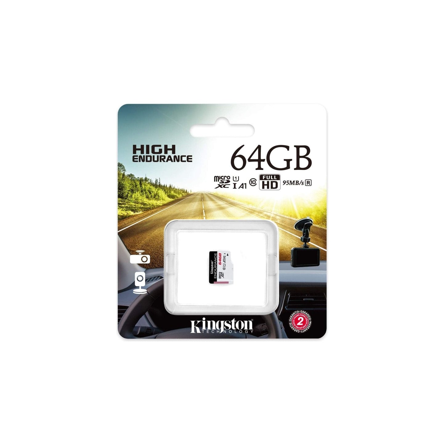 Kingston Sdce/64Gb Sdce High Endurance Microsd-Kaart, 64Gb, Zwart/Wit - NLMAX