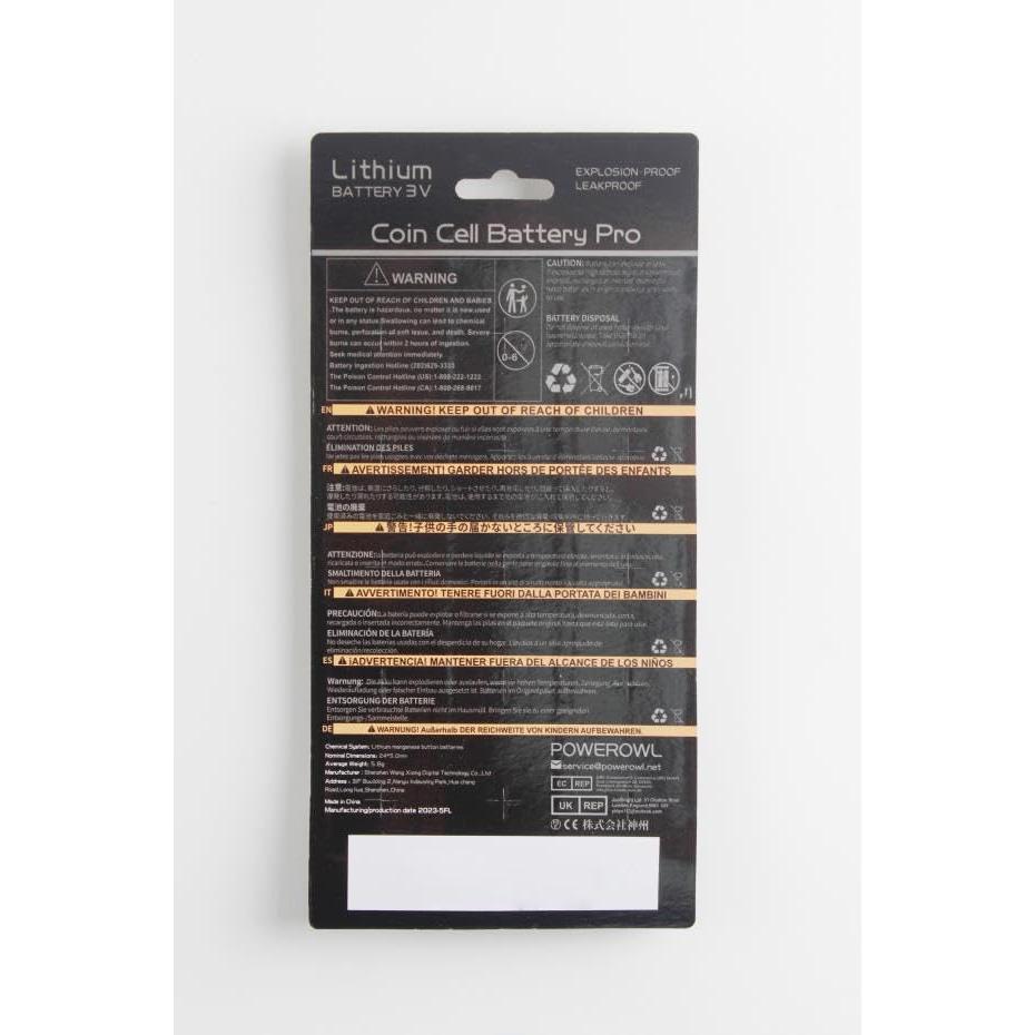 POWEROWL CR2450 Knoopcelbatterijen (15 stuks) 3V CR2450 lithium batterij, 10 jaar geen lekkage, duurzame CR 2450 - NLMAX