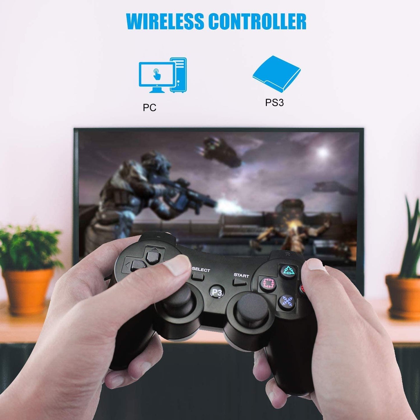 PS3 Controller Wireless Controller voor Plat Station 3 - Bluetooth gamepad met Dual Vibration SIX assen afstandsbediening - NLMAX