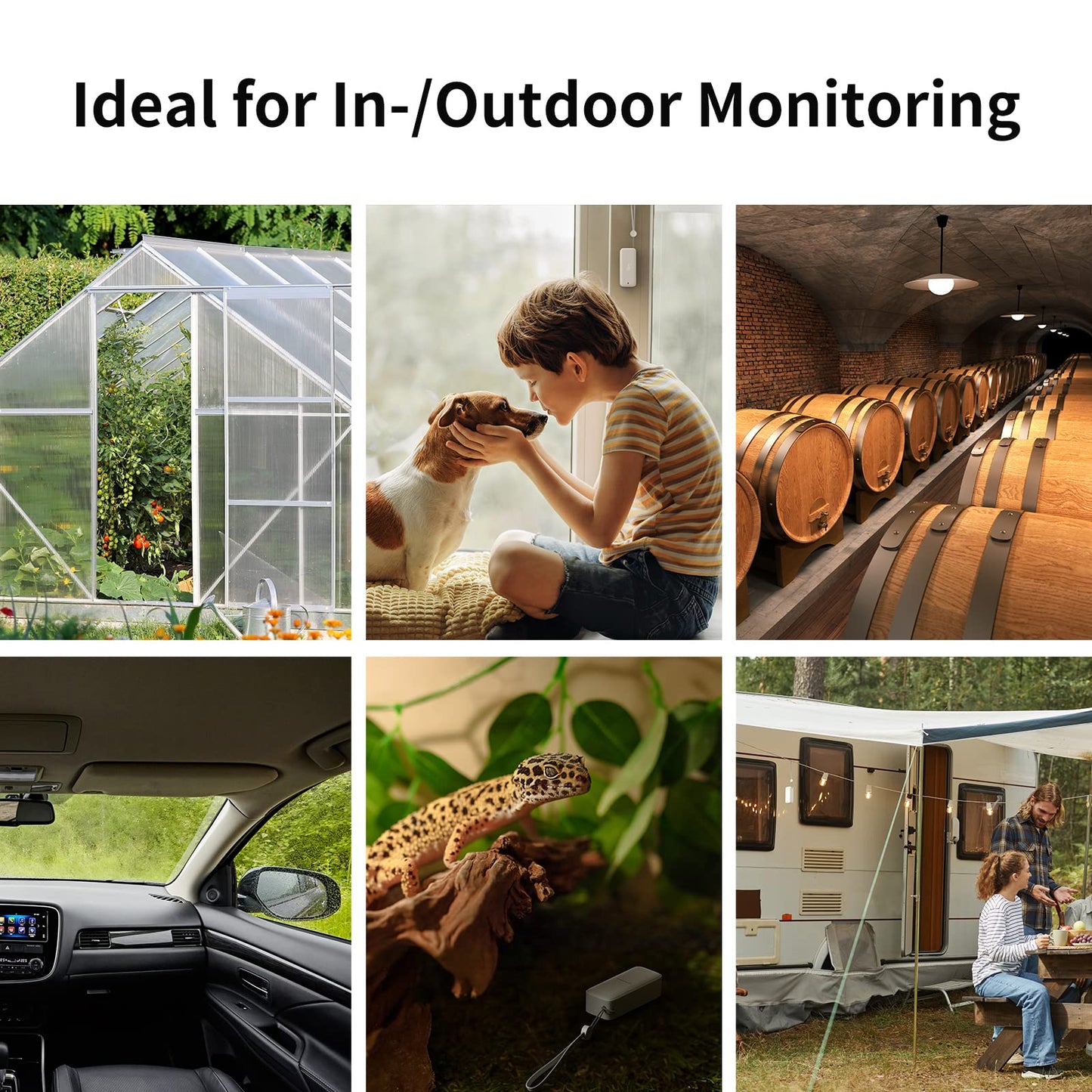 SwitchBot IP65 Buiten Binnen Thermometer Hygrometer, 120m Bluetooth Bereik, Koelkast Thermometer, Dauwpunt/VPD/Absolute Vochtigheid Sensor, Gratis Data Opslag Export, 2 Jaar Levensduur Batterij - NLMAX