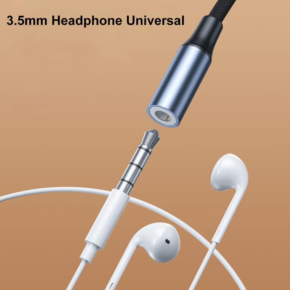 USB C naar 3,5 mm jack adapter (2 stuks), USB type C naar hoofdtelefoon adapter aux audio hoofdtelefoonaansluiting adapter compatibel met Samsung Galaxy S22, S21, S20, Note20, Xiaomi, Huawei, Pixel, OnePlus - NLMAX