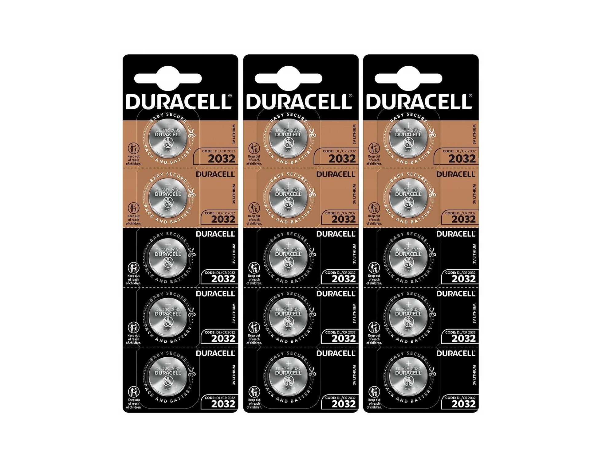 15 x Duracell CR 2032 (3 blisters van 5 batterijen) 15 batterijen (DL/CR2032) - NLMAX