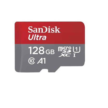 SanDisk 128GB Ultra MicroSDXC For Chromebook UHS-I Card + SD Adapter (For Smartphones And Tablets, A1, Class 10, U1, Full HD Videos, Up to 140MB/s Read Speed)