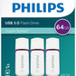 Philips Snow Edition Super Speed 3.0 USB flash drive 8 GB voor PC, laptop, computer, leessnelheid tot 100 MB/s