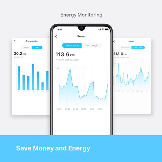 TP-link Tapo Smart WiFi-stopcontact Tapo P110 met energieverbruiksregeling, smart home Alexa-stopcontact, werkt met Alexa, Google Home, spraakbesturing, toegang op afstand, geen hub nodig 4-pack, Wit