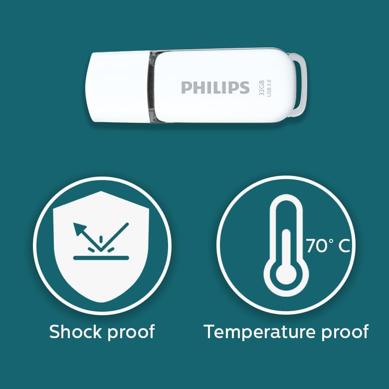 Philips Snow Edition Super Speed 3.0 USB flash drive 8 GB voor PC, laptop, computer, leessnelheid tot 100 MB/s