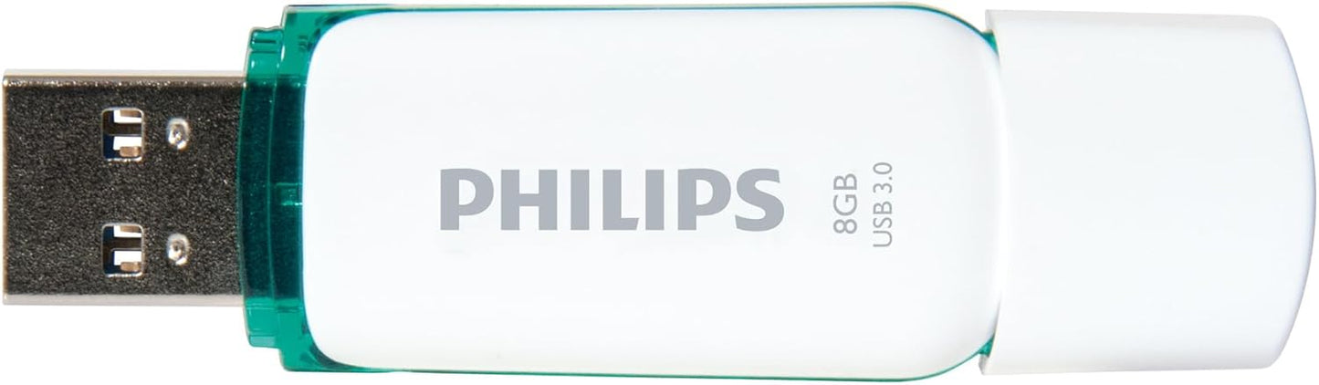 Philips Snow Edition Super Speed 3.0 USB flash drive 8 GB voor PC, laptop, computer, leessnelheid tot 100 MB/s