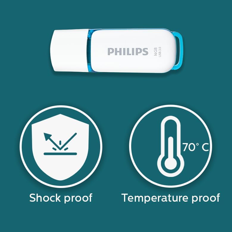 Philips Snow Edition Super Speed 3.0 USB flash drive 8 GB voor PC, laptop, computer, leessnelheid tot 100 MB/s