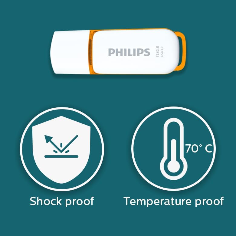 Philips Snow Edition Super Speed 3.0 USB flash drive 8 GB voor PC, laptop, computer, leessnelheid tot 100 MB/s