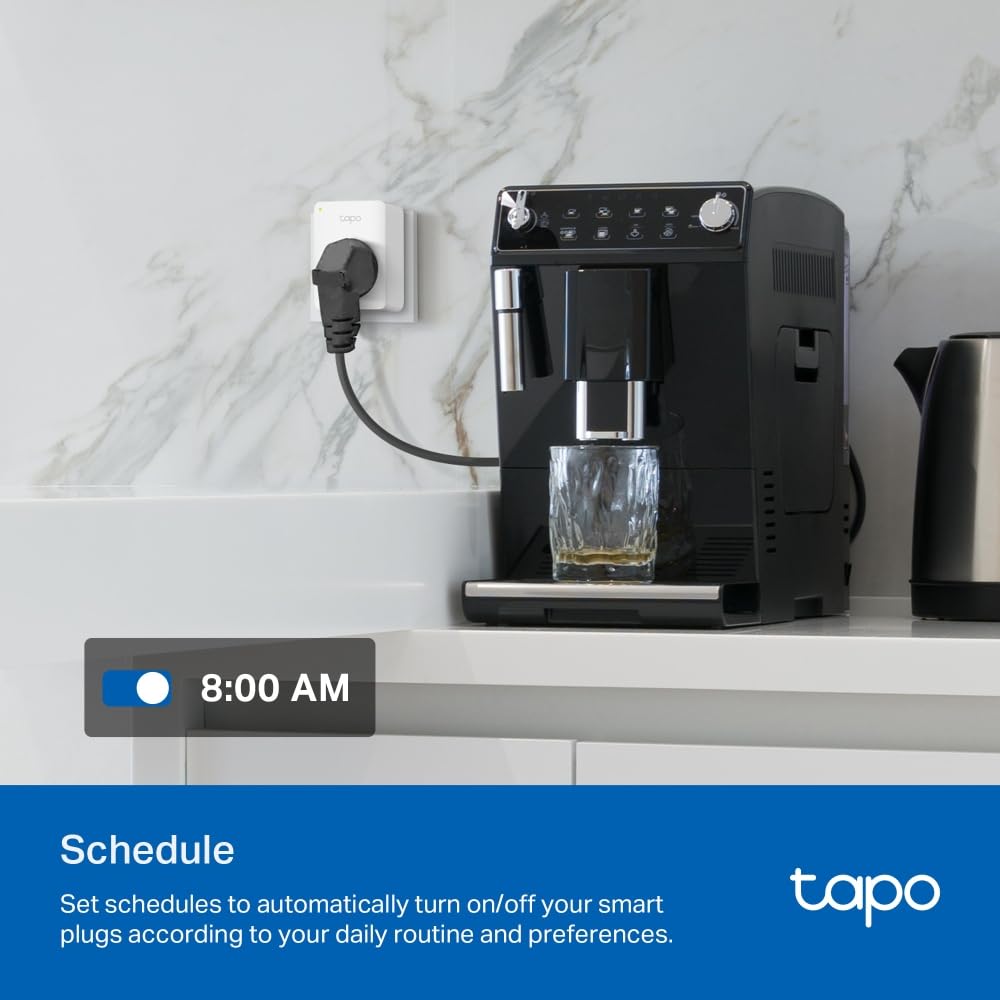 TP-link Tapo Smart WiFi-stopcontact Tapo P110 met energieverbruiksregeling, smart home Alexa-stopcontact, werkt met Alexa, Google Home, spraakbesturing, toegang op afstand, geen hub nodig 2 pack