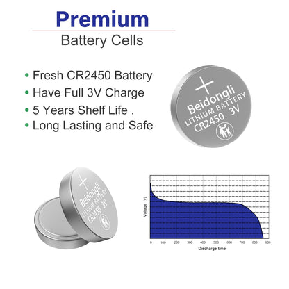 CR2450 3 V Lithium knoopcellen CR 2450 batterijen 30 stuks (CR2450-6-30)