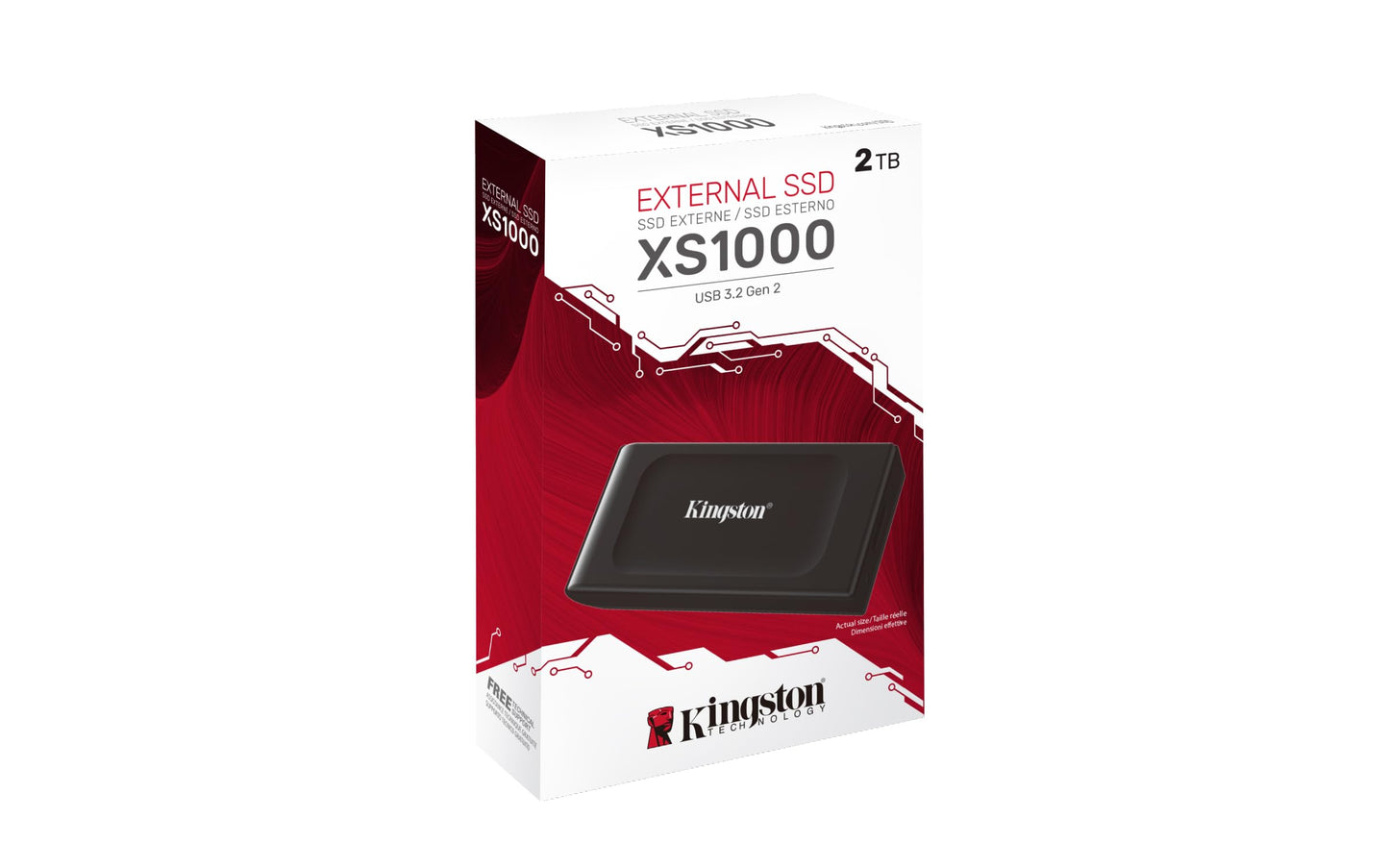 Kingston XS1000 2TB External SSD USB 3.2 Gen 2 Portable Solid State Drive -SXS1000/2000G
