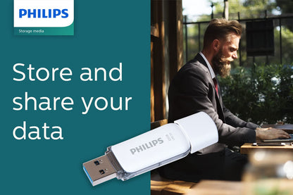 Philips Snow Edition Super Speed 3.0 USB Flash Drive 2x 32GB for PC, Laptop, Computer, Reading Speed up to 100MB/s