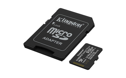 Kingston Canvas Select Plus microSD Geheugenkaart 512GB microSDXC Gen3 150MB/s A1 kaart + adapter - SDCS3/512GB