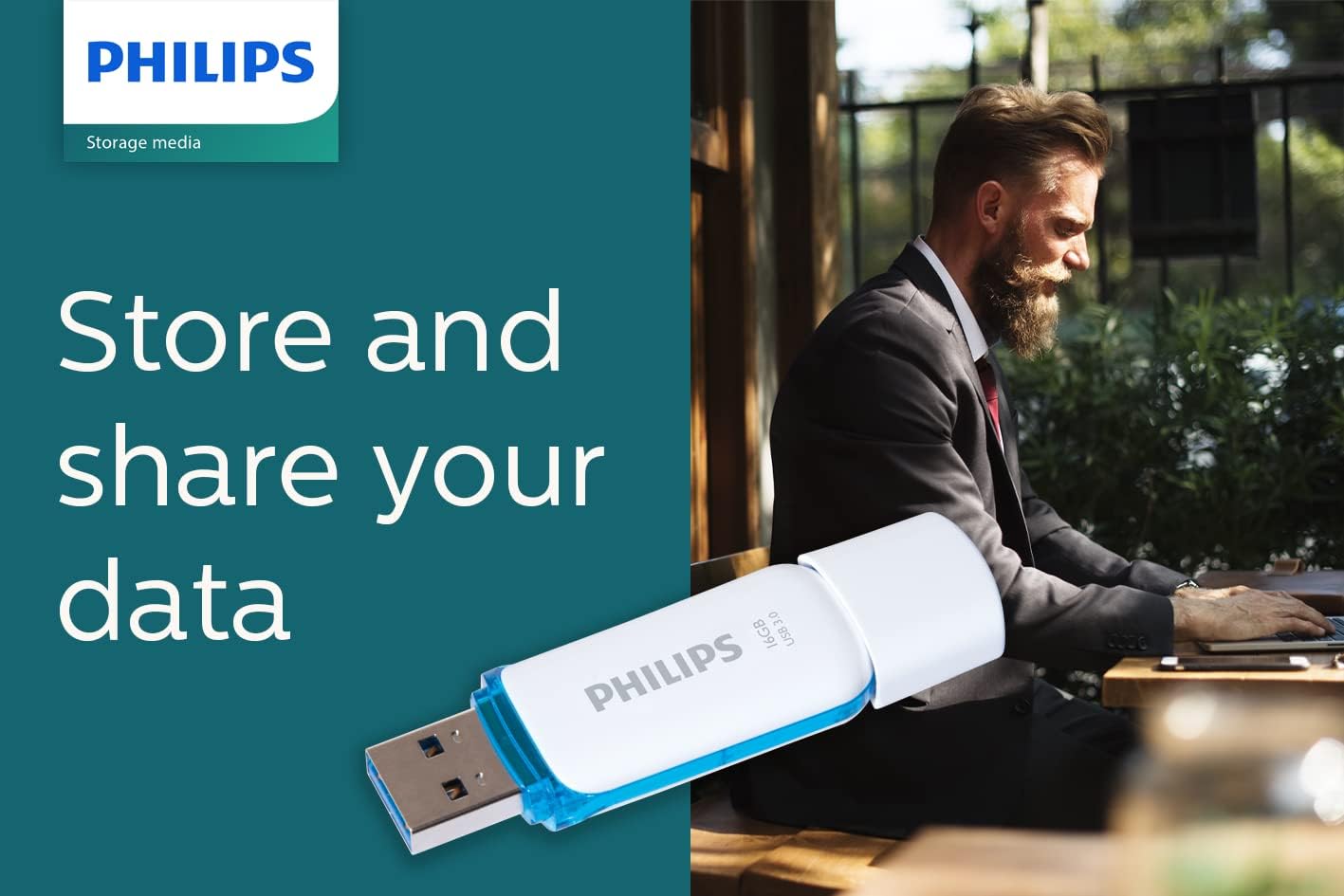 Philips Snow Edition Super Speed 3.0 USB flash drive 8 GB voor PC, laptop, computer, leessnelheid tot 100 MB/s