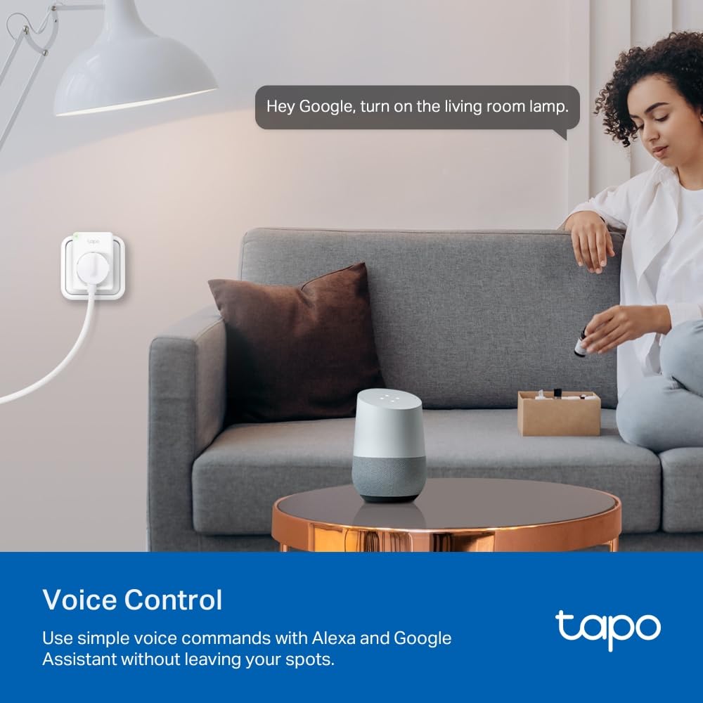 TP-link Tapo Smart WiFi-stopcontact Tapo P110 met energieverbruiksregeling, smart home Alexa-stopcontact, werkt met Alexa, Google Home, spraakbesturing, toegang op afstand, geen hub nodig 2 pack