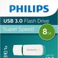 Philips Snow Edition Super Speed 3.0 USB flash drive 8 GB voor PC, laptop, computer, leessnelheid tot 100 MB/s