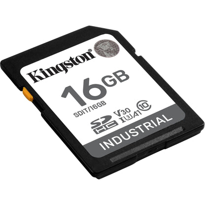 Kingston Industriële SD-kaart, tot 100 MB/s, hoog uithoudingsvermogen, UHS-I U3 V30 A1, (SDIT/16GB)
