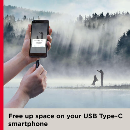 SanDisk Ultra Dual Drive Go USB Type-C Flashdrive 1 TB (2-In-1 Flashdrive, USB Type-C En Type-A, Automatisch Back-Ups, SanDisk Memory Zone-App, 400 MB/s)