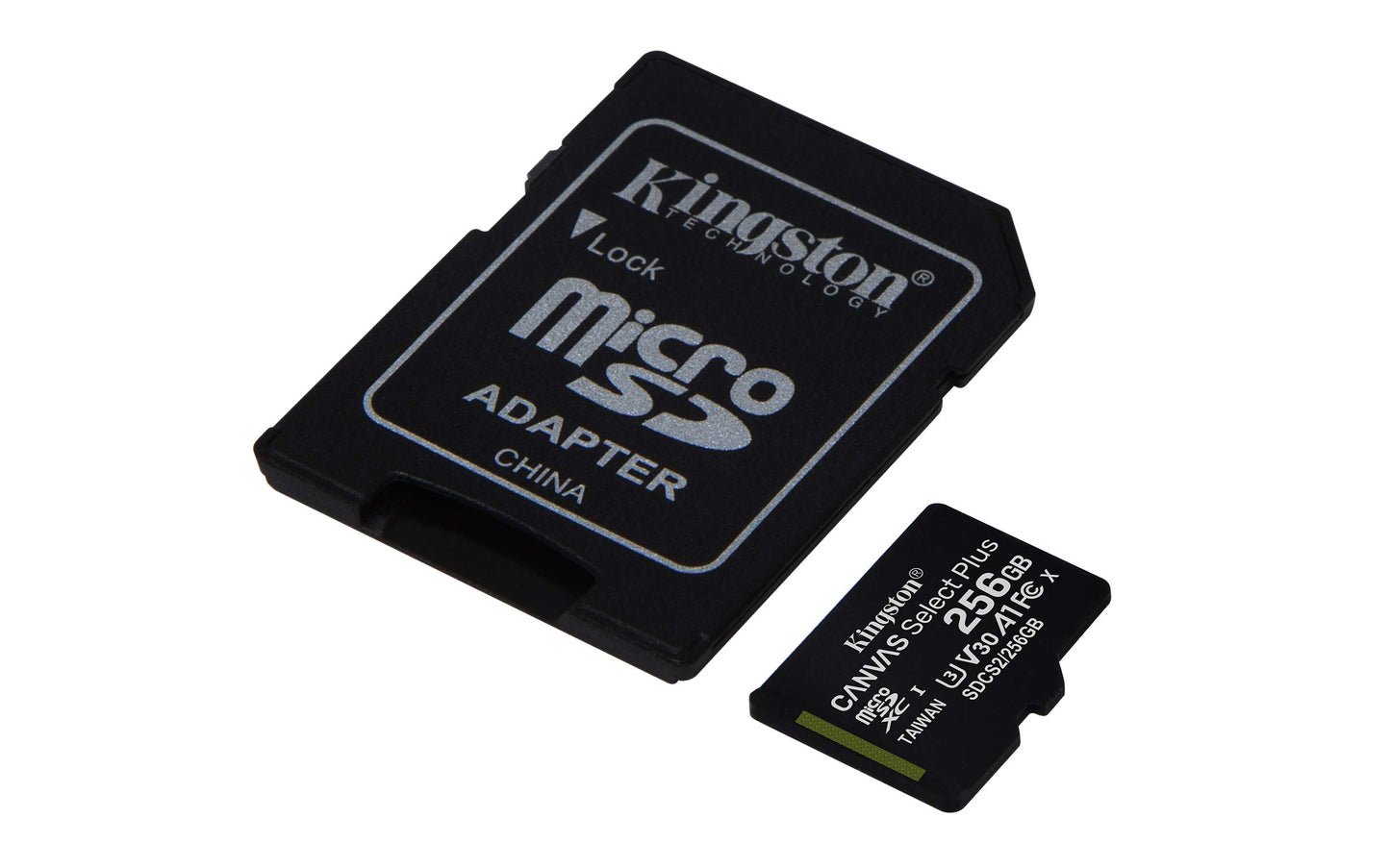Kingston Canvas Select Plus MicroSD-kaart, SDCS2/256GB, Zwart