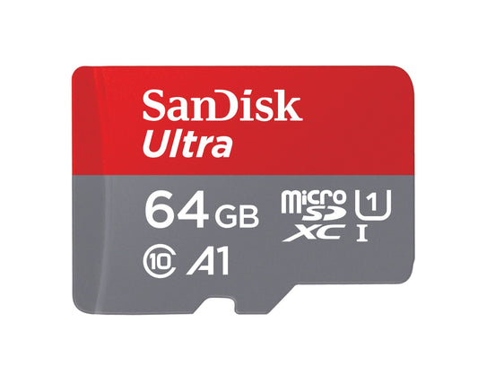 SanDisk Ultra MicroSDXC For Chromebook UHS-I Card 64GB + SD Adapter (For Smartphones And Tablets, A1, Class 10, U1, Full HD Videos, Up to 140MB/s Read Speed, 10-Year Limited Warranty)