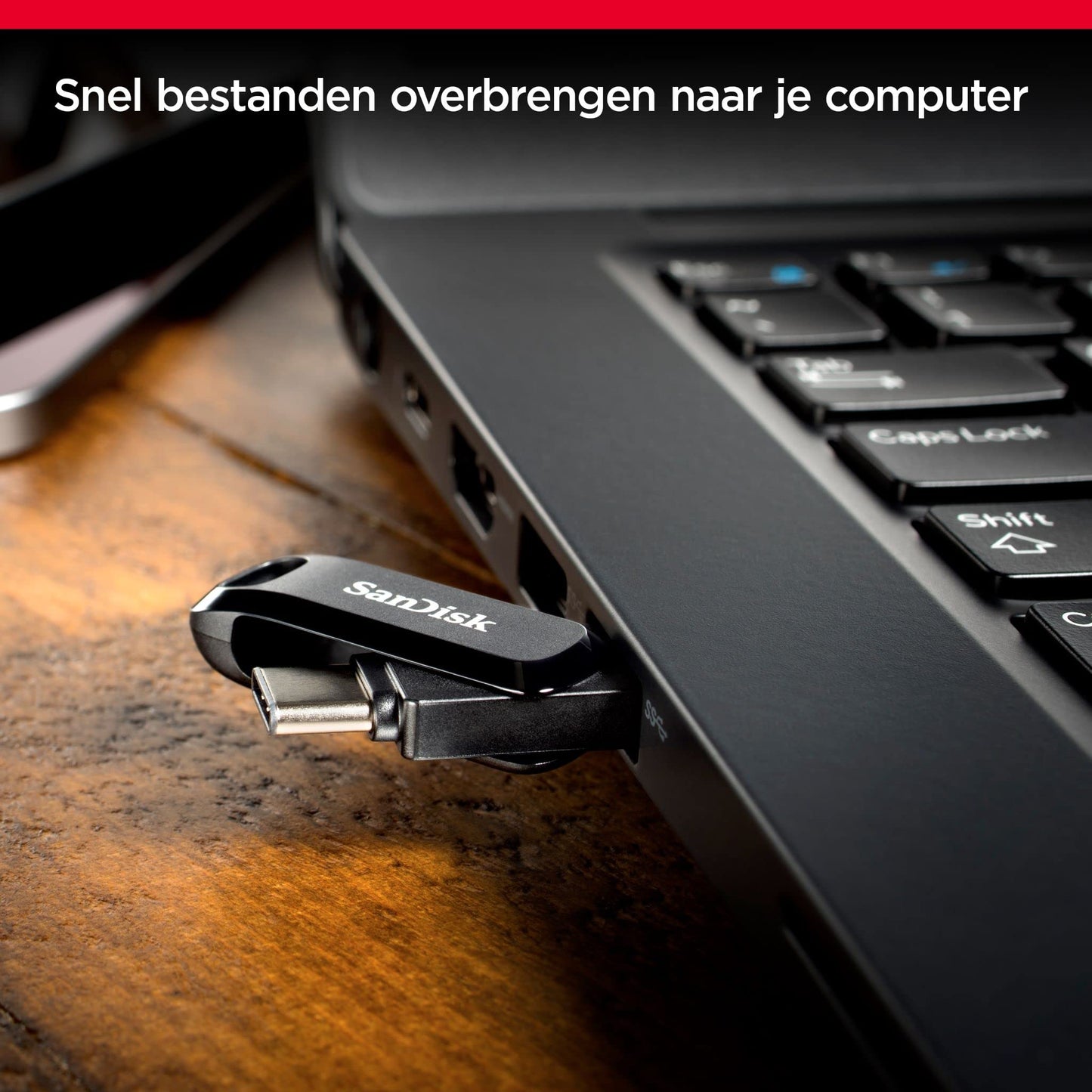 SanDisk Ultra Dual Drive Go USB Type-C Flashdrive 512 GB (2-In-1 Flashdrive, USB Type-C En Type-A, Automatisch Back-Ups, SanDisk Memory Zone-App, 150 MB/s)