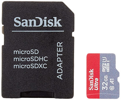 SanDisk Ultra 32GB microSDHC Memory Card + SD Adapter with A1 App Performance Up to 120MB/s, Class 10, UHS-I