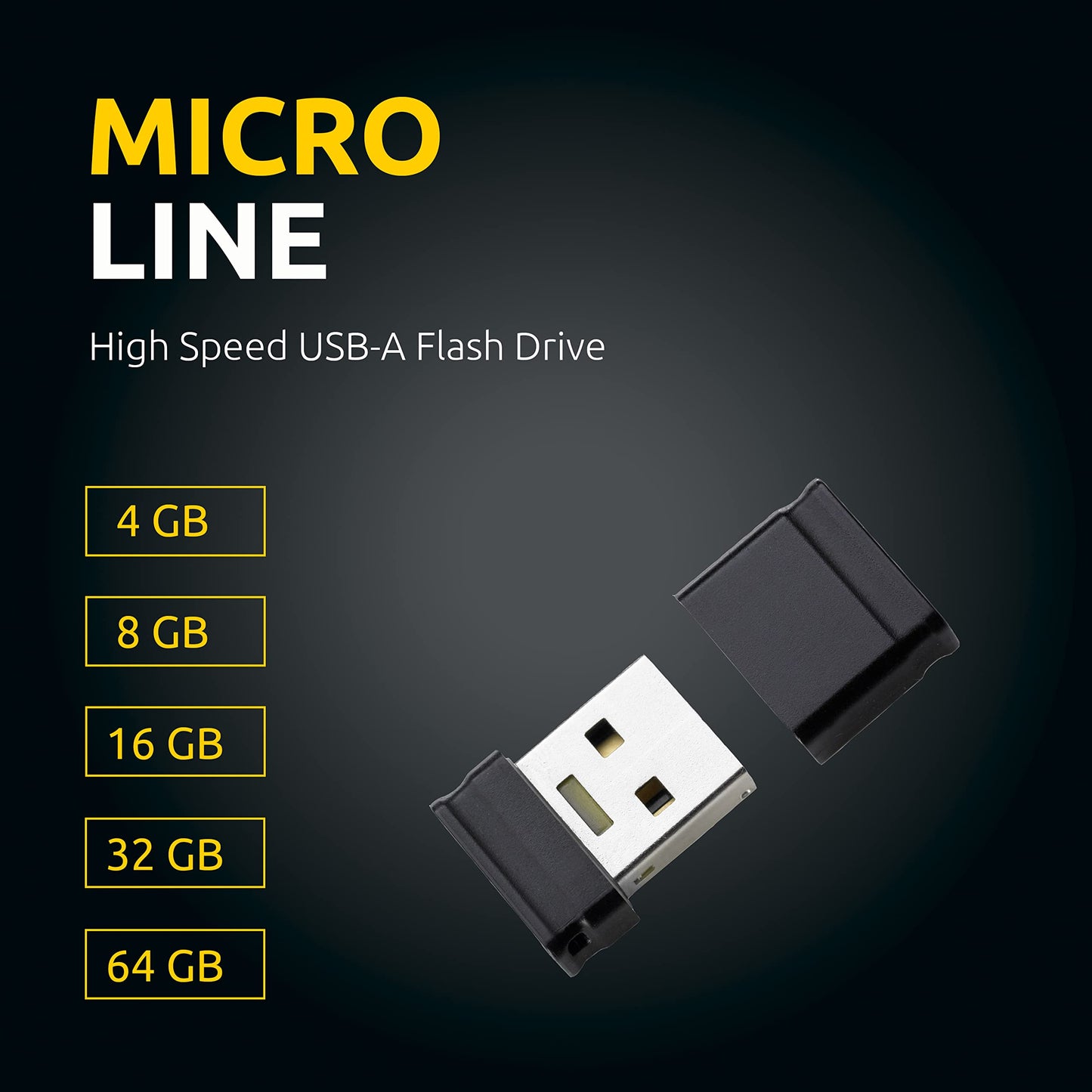 Intenso Micro Line USB 2.0-flashdrive van 4 GB, zwart