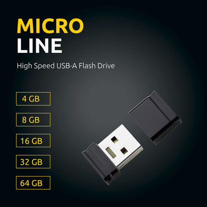 Intenso Micro Line USB 2.0-flashdrive van 4 GB, zwart