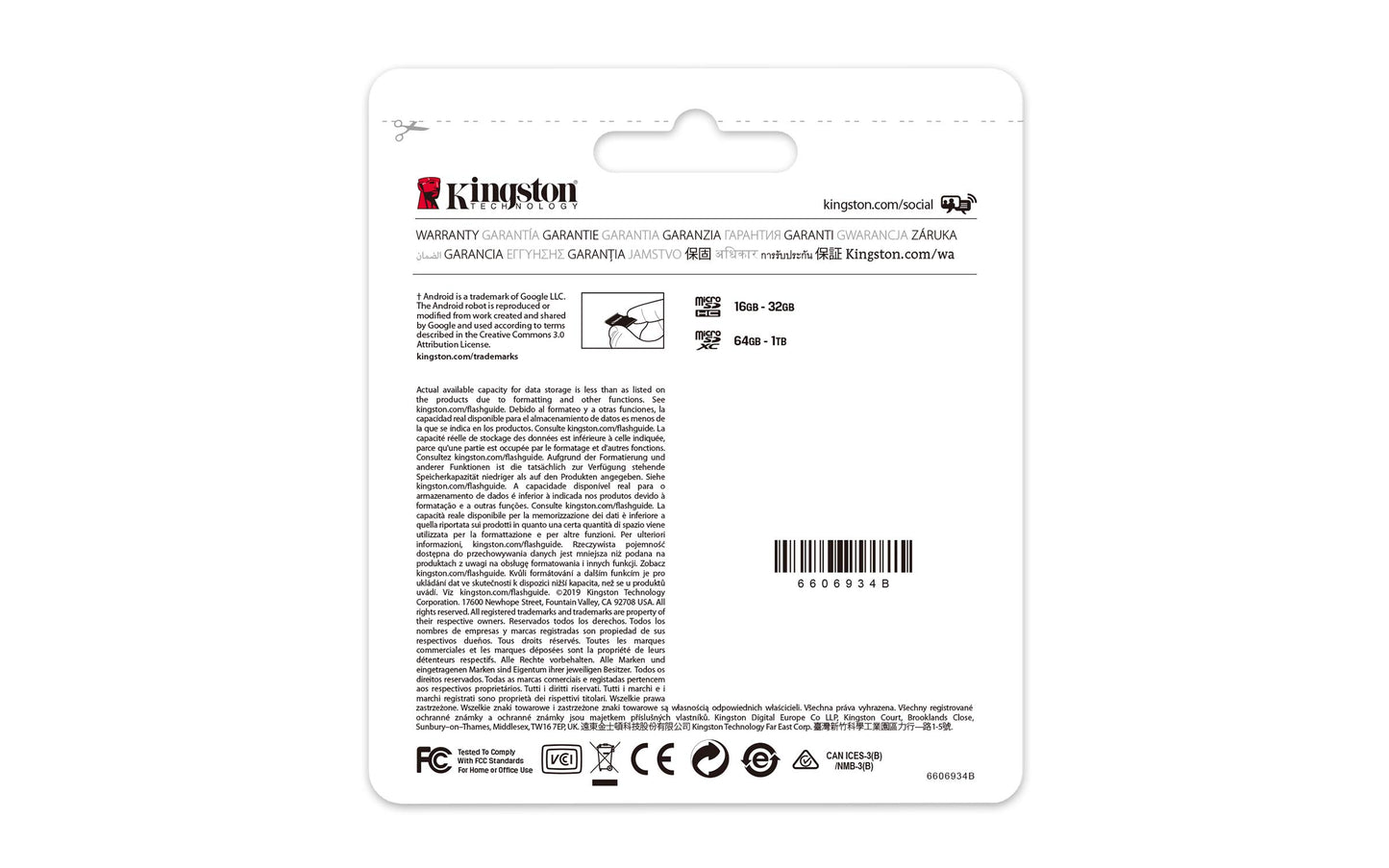Kingston Canvas Select Plus MicroSD-kaart, SDCS2/256GB, Zwart