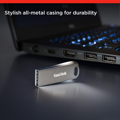 SanDisk Ultra Luxury USB 3.2 Flash Drive 32GB (USB 3.0 Gen 1, Read Speeds Up to 150MB/s, Password Protection, RescuePRO Deluxe Software)