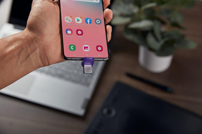 Kingston- Digital Media Product DTDUO3CG3/64GB 4GB DT MICRODUO 3C 200MB/S DUAL USB-A + USB-C,Paars + Zilver