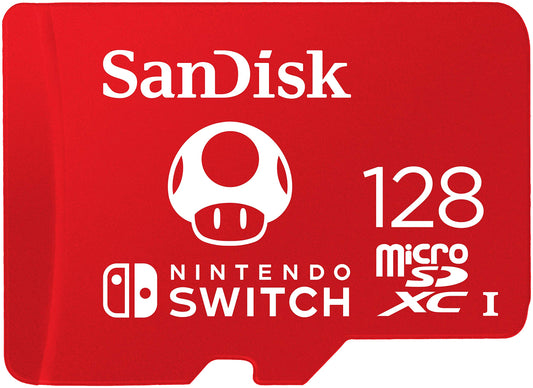 SanDisk MicroSDXC-Kaart Voor Nintendo Switch 128 GB (V30, U3, C10, A1, Leessnelheden Tot 100 MB/s, Van Meerdere Games)