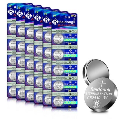 CR2450 3 V Lithium knoopcellen CR 2450 batterijen 30 stuks (CR2450-6-30)