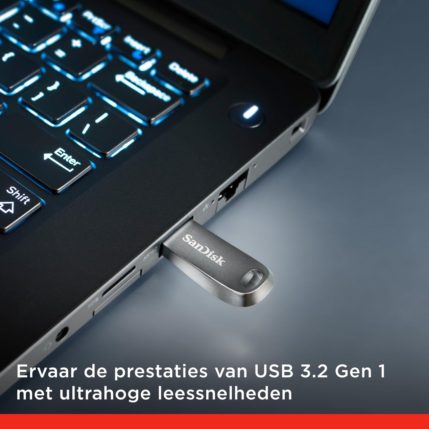 SanDisk Ultra Luxury USB 3.2 Flash Drive 256GB (USB 3.0 Gen 1, Read Speeds Up to 400MB/s, Password Protection, RescuePRO Deluxe Software)