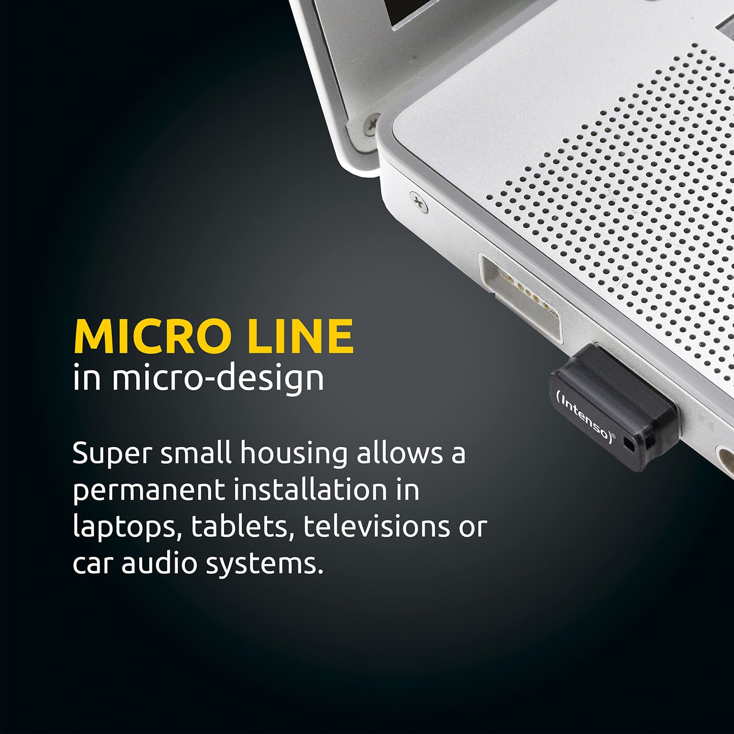 Intenso Micro Line USB 2.0-flashdrive van 4 GB, zwart