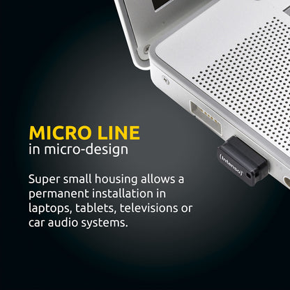 Intenso Micro Line USB 2.0-flashdrive van 4 GB, zwart