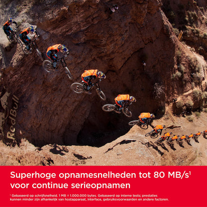 SanDisk Extreme 64 GB SDXC UHS‐I‐Kaart (RescuePRO Deluxe Software, Leessnelheden Tot 170 MB/s, 4K UHD, Class 10, UHS-I, U3, V30) Goud