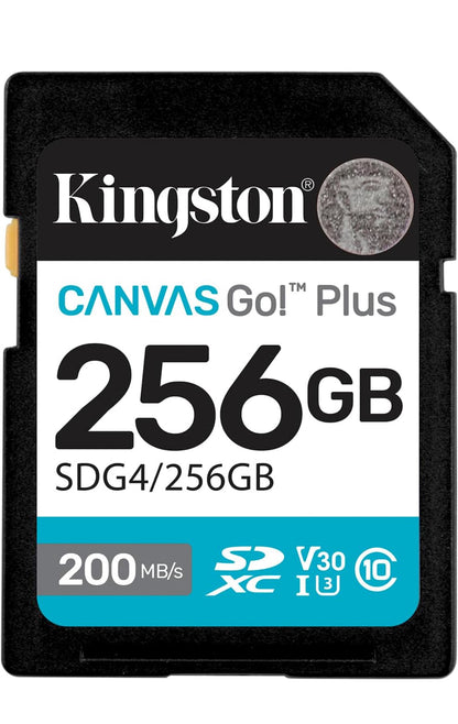 Kingston SDG4/256 GB SD-kaart (256 GB SDXC Canvas Go Plus U3 V30)