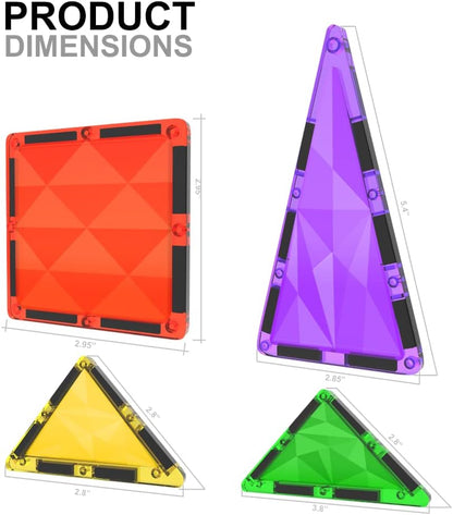 Desire Deluxe Magnetische bouwstenen tegels Montessori kinderspeelgoed voor jongens en meisjes - educatieve constructieset cadeau - verjaardag, voor 3 - 8 jaar (37st). - NLMAX