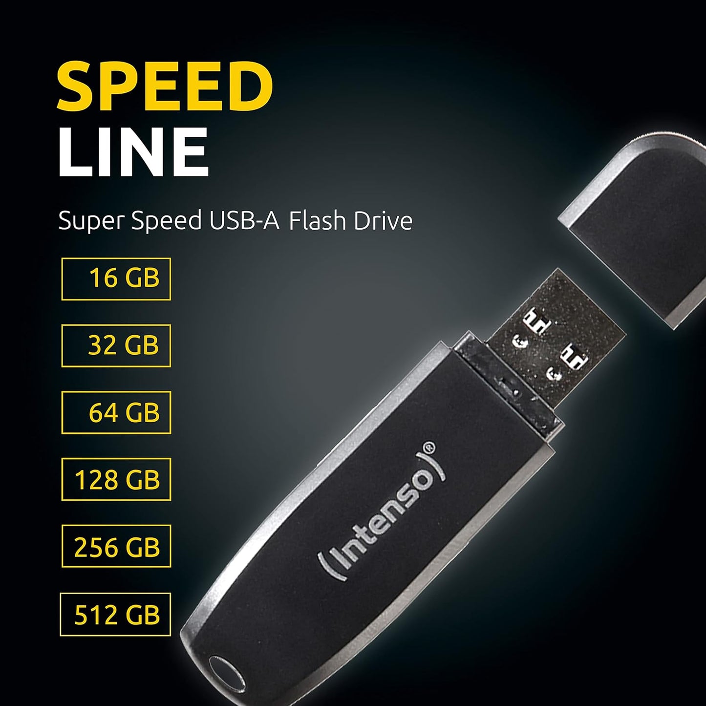 Intenso Speed Line 64Gb Geheugenstick Usb 3.0 Zwart - NLMAX