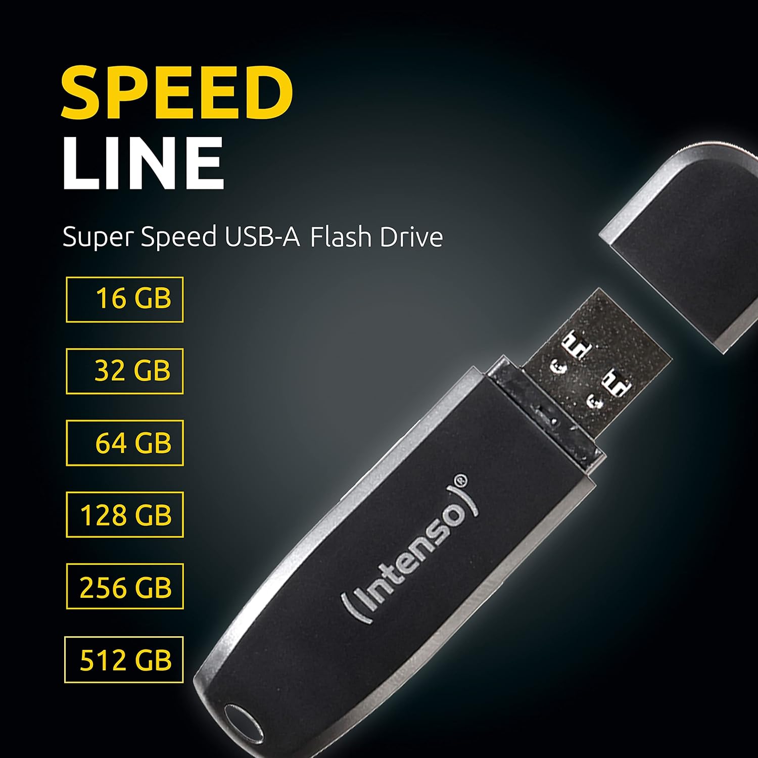 Intenso Speed Line 64Gb Geheugenstick Usb 3.0 Zwart - NLMAX