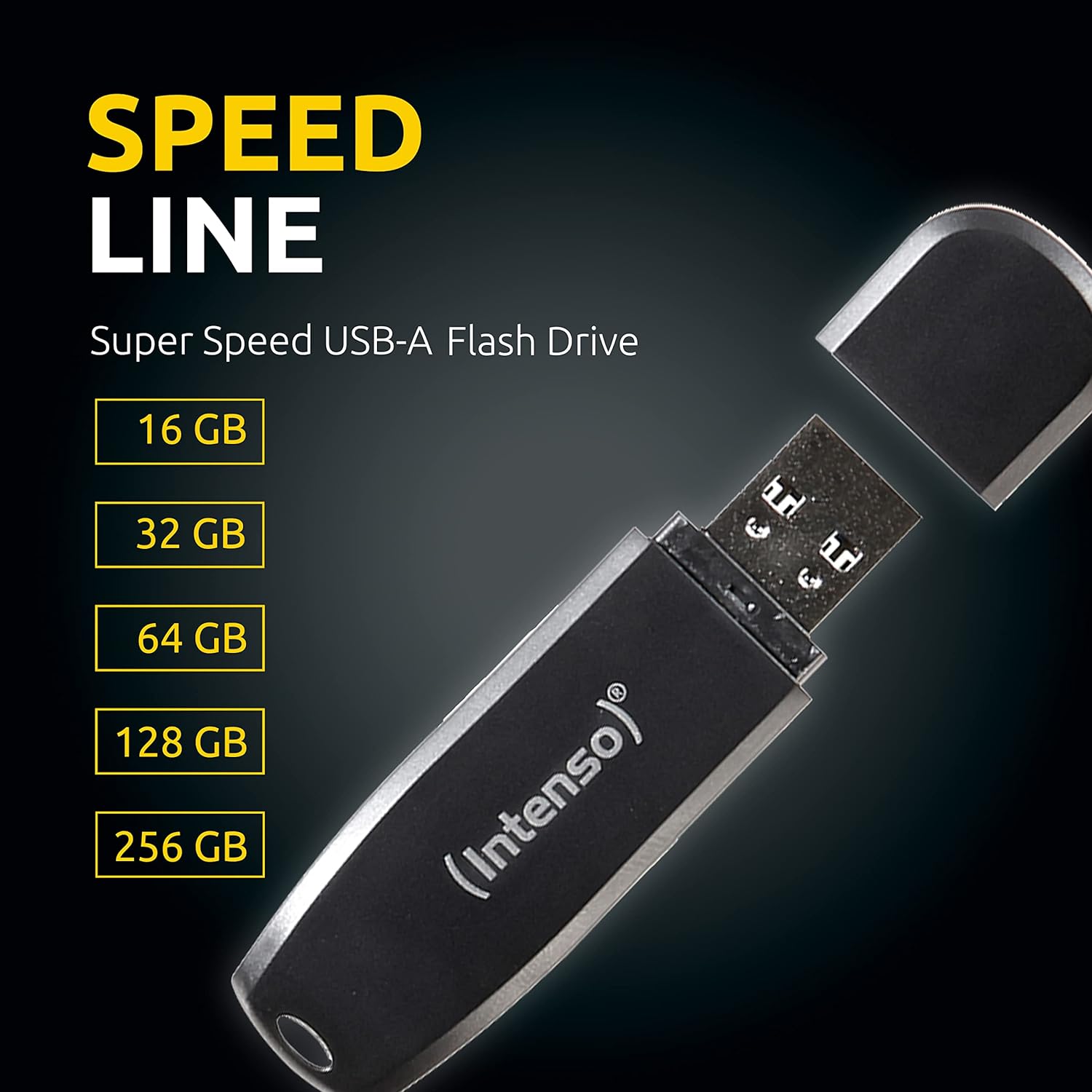Intenso Speed Line 64Gb Geheugenstick Usb 3.0 Zwart - NLMAX