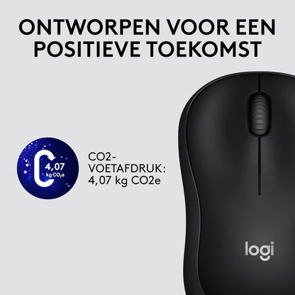 Logitech M220 SILENT Draadloze Muis, 2,4 GHz met USB - Ontvanger, 1000 DPI Optische Tracking, 18 Maanden Batterij, Tweehandig, Compatibel met PC, Mac, Laptop - Grijs - NLMAX