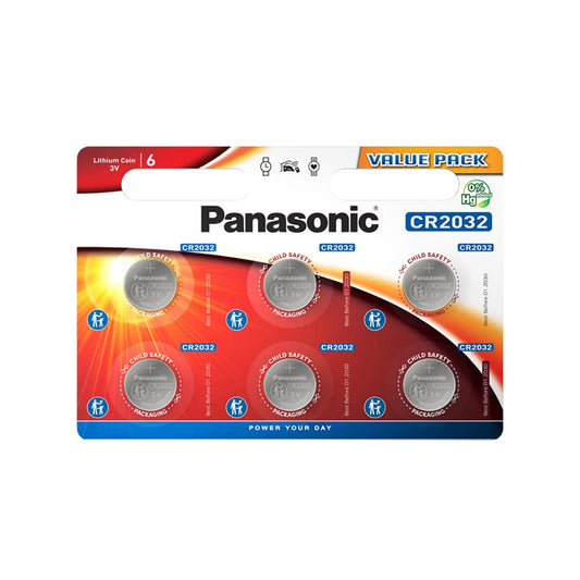 Panasonic 2452 lithium - knoopcel CR2032 6er Pack zilver - NLMAX