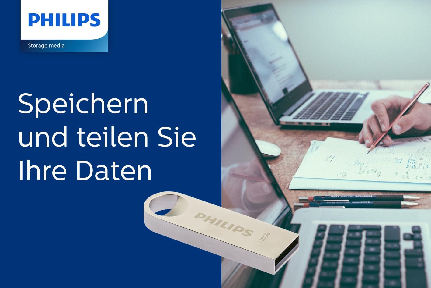 Philips Moon Edition High Speed 2.0 USB - stick 16 GB voor PC, laptop, computer, leessnelheid tot 20 MB/s, aluminium, sleutelhanger - NLMAX